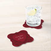 Rode en Zwarte Hart Gotische Bruiloft Onderzetters (Insitu)