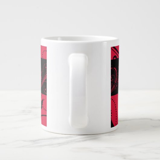 Rode en Zwarte Jumbo Mok (Achterkant)