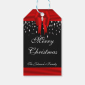 Rode en zwarte kerst cadeaulabel (Achterkant)