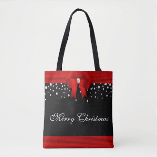 Rode en zwarte kerst draagtas