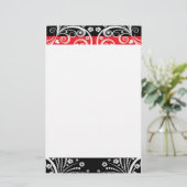 Rode en zwarte legant briefpapier (Staand voorkant)