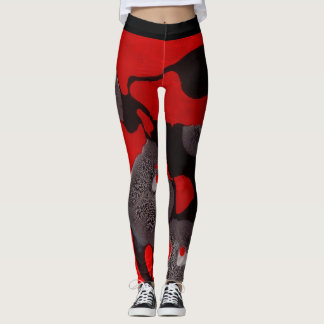 Rode en zwarte Leggings -
