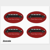 Rode en zwarte Limousine Party Stickers (Vel)