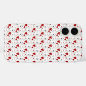 Rode en Zwarte Met de Hand Getekende Doodle Harten Case-Mate iPhone Case (Achterkant (horizontaal))