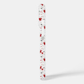 Rode en Zwarte Met de Hand Getekende Doodle Harten Case-Mate iPhone Case (Achterkant / Links)