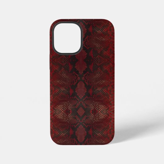 Rode en Zwarte Python Print iPhone Hoesje (Achterkant)