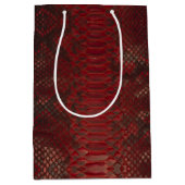 Rode en Zwarte Python Print Medium Cadeauzakje (Voorkant)