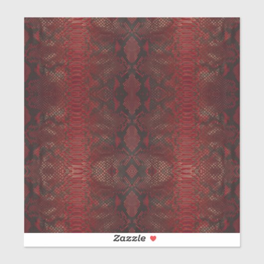 Rode en zwarte Python print Sticker (Vel)