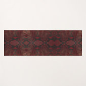 Rode en zwarte Python print Yogamat (Voorkant (horizontaal))