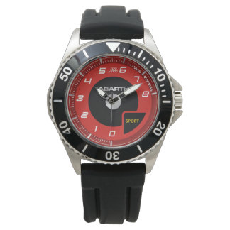 RODE EN ZWARTE RPM SPORT RACING HORLOGE
