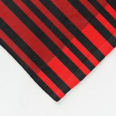Rode en zwarte streep fleece deken (Hoek)