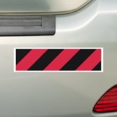 Rode en zwarte strepen bumpersticker (Op auto)