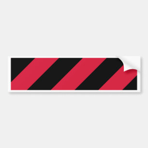 Rode en zwarte strepen bumpersticker