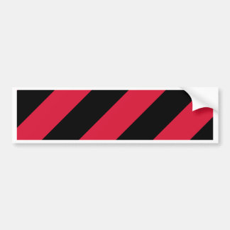 Rode en zwarte strepen bumpersticker