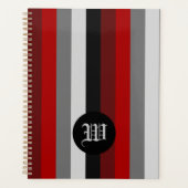 Rode en zwarte strepen planner (Voorkant)