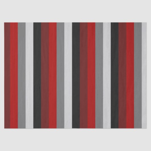 Rode en zwarte strepen tissuepapier (Voorkant)