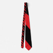 Rode en zwarte stropdas met abstract design (Achterkant)