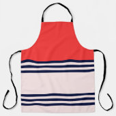 Rode en zwarte uniforme strepen schort (Voorkant)