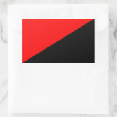 Rode en zwarte vlag logo xx rechthoekige sticker (Tas)