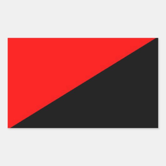 Rode en zwarte vlag logo xx rechthoekige sticker (Voorkant)