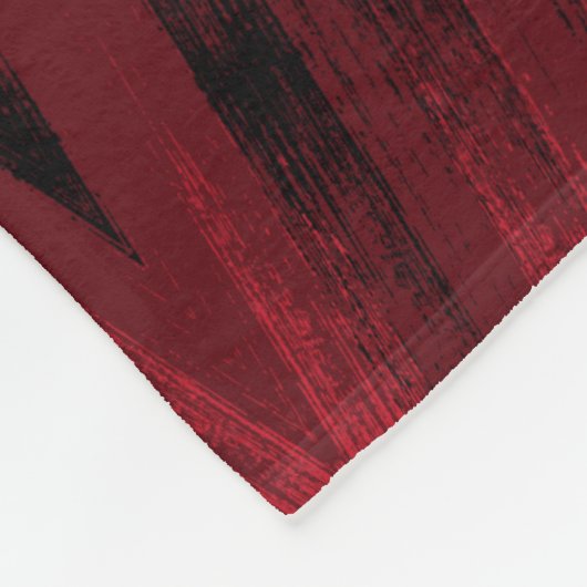 Rode en zwarte zigzagikat fleece deken (Hoek)