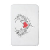 Rode Engel Hart met vleugels Badmat (Voorkant Verticaal)