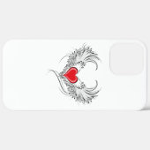 Rode Engel Hart met vleugels Case-Mate iPhone Case (Achterkant (horizontaal))