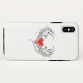 Rode engel hart met vleugels Case-Mate iPhone case (Achterkant (horizontaal))