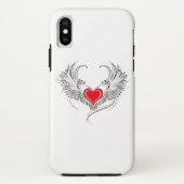 Rode engel hart met vleugels Case-Mate iPhone case (Achterkant)