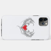 Rode Engel Hart met vleugels Case-Mate iPhone Case (Achterkant (horizontaal))