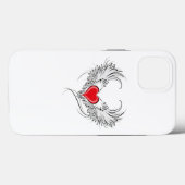 Rode Engel Hart met vleugels Case-Mate iPhone Case (Achterkant (horizontaal))
