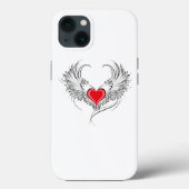 Rode Engel Hart met vleugels Case-Mate iPhone Case (Achterkant)