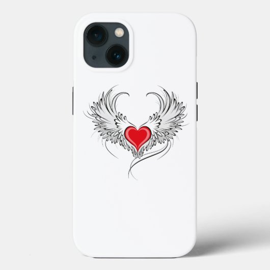 Rode Engel Hart met vleugels Case-Mate iPhone Case (Achterkant)