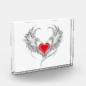 Rode Engel Hart met vleugels Fotoblokken (Links)