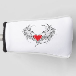 Rode Engel Hart met vleugels Golfheadcover