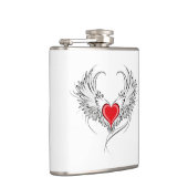 Rode Engel Hart met vleugels Heupfles (Rechts)