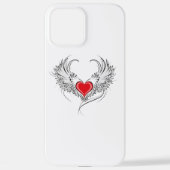 Rode Engel Hart met vleugels iPhone Hoesje (Achterkant)