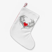 Rode Engel Hart met vleugels Kleine Kerstsok (Voorkant (Hangend))