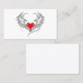 Rode Engel Hart met vleugels Kortingskaartje (Voorkant / Achterkant)