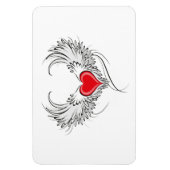 Rode Engel Hart met vleugels Magneet (Verticaal)