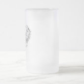 Rode engel hart met vleugels matglas bierpul (Center)