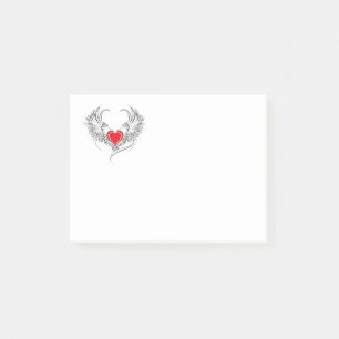 Rode Engel Hart met vleugels Post-it® Notes