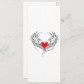 Rode Engel Hart met vleugels Save The Date (Voorkant / Achterkant)