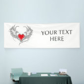 Rode Engel Hart met vleugels Spandoek (Beurs)