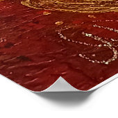 rode engelbloemen poster (Hoek)