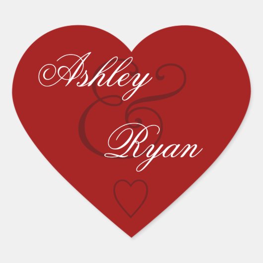 Rode envelop voor zegelbruiloft hart sticker (Voorkant)