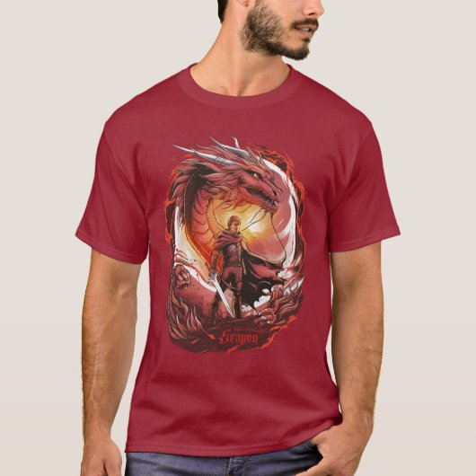 Rode Eragon kunst T-shirt (Voorkant)