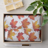 Rode esdoorn bladeren patroon. Herfst Tissuepapier (Geschenk)