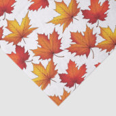 Rode esdoorn bladeren patroon. Herfst Tissuepapier (Detail)