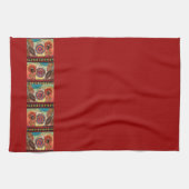 Rode Ethiopische keukenhandleiding Theedoek (Horizontaal)